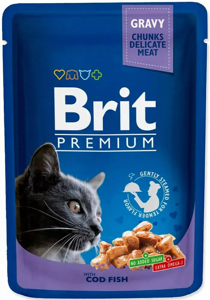Brit Premium Mitrā kaķu barība Menca
