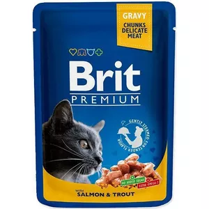 BRIT Premium Cat Salmon&amp;Trout - mitrā kaķu barība - 100g