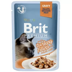 BRIT Premium with Turkey Fillets - wet cat food - 85g