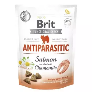 Antiparasitic chewable dog treat Brit Functional Snack Antiparastic 150 g — salmon, grain‑free, hypoallergenic