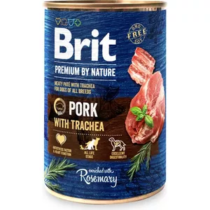 Влажный корм для собак Brit Premium by Nature Свинина с трахеей 400 г