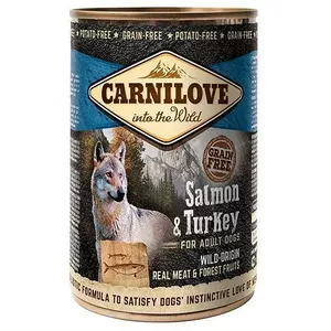 Влажный корм для собак CARNILOVE Into the Wild Salmon & Turkey пауч 400 г — взрослым, влажность 75%, белок 10.9%
