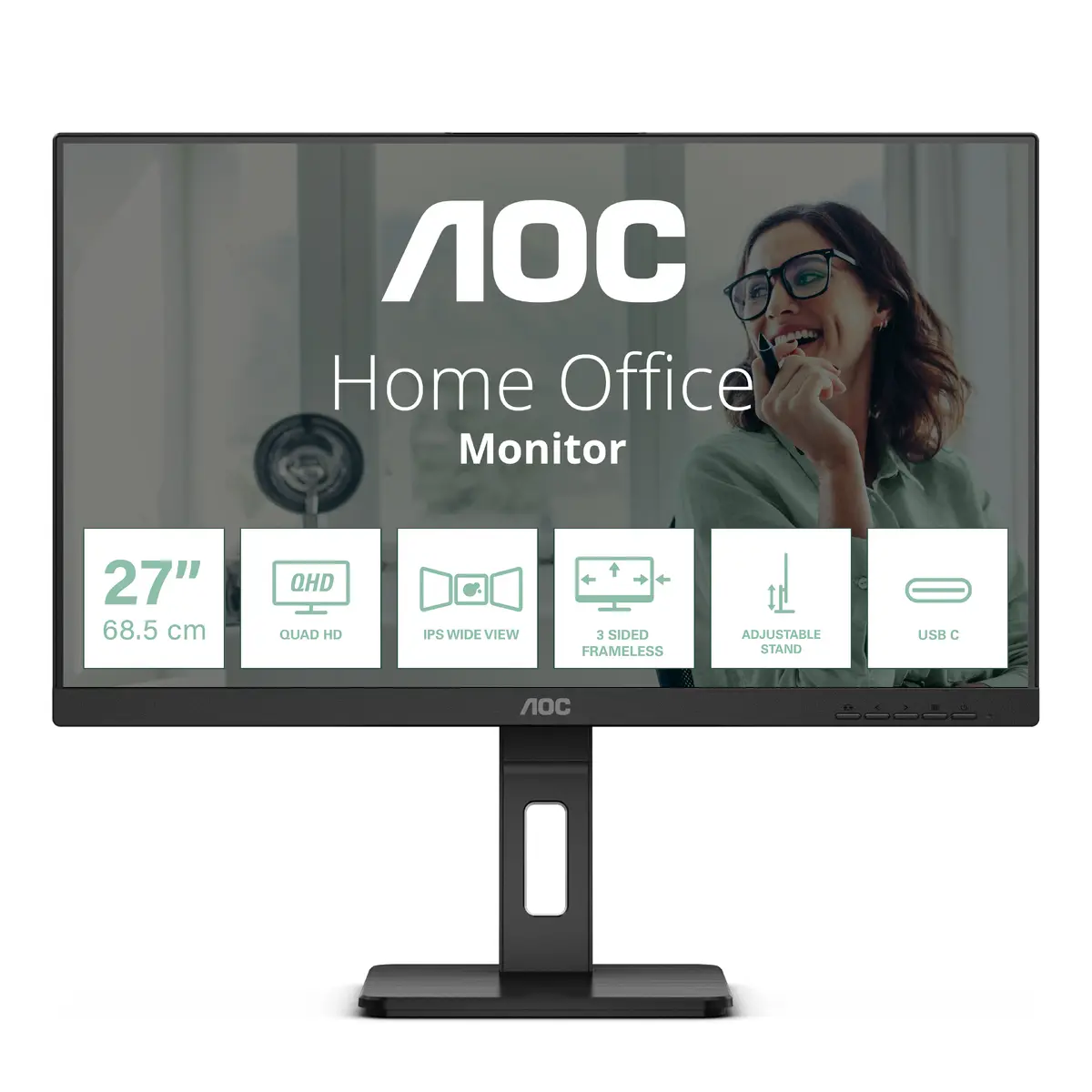 AOC Q27P3CV datora monitors 27 collas