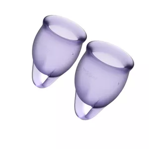 Menstruālā kausi Satisfyer Feel Confident komplekts 2 gab. — atkārtoti lietojami silikona kausi
