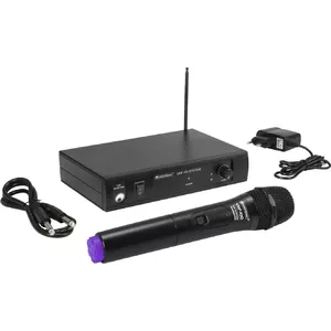Bezvadu mikrofona sistēma Omnitronic VHF-101, VHF 200.10 MHz