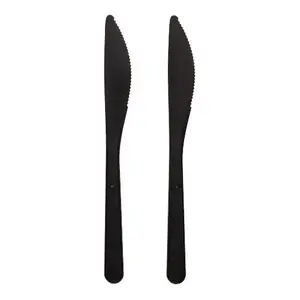 Disposable Fork Papstar 96436 Polystyrene 50 pcs Black 185 mm