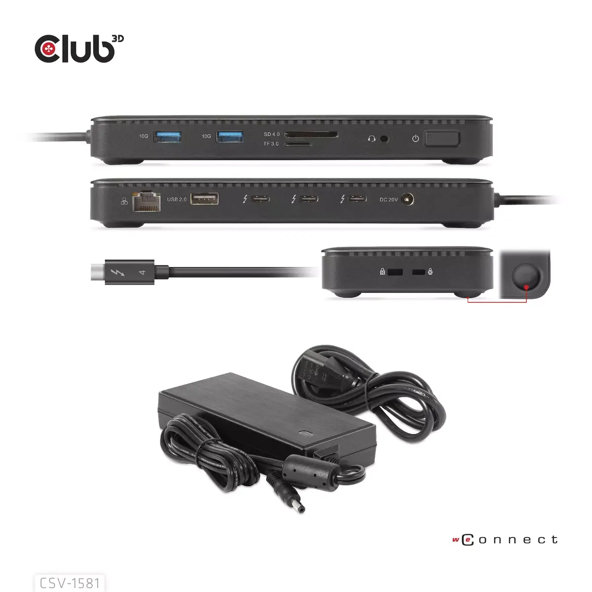 Док-станция CLUB3D Thunderbolt 4 Certified 11-in-1 Photo 5