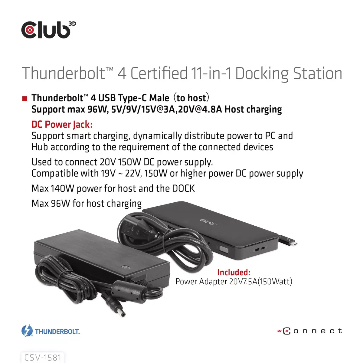 Док-станция CLUB3D Thunderbolt 4 Certified 11-in-1 Photo 13