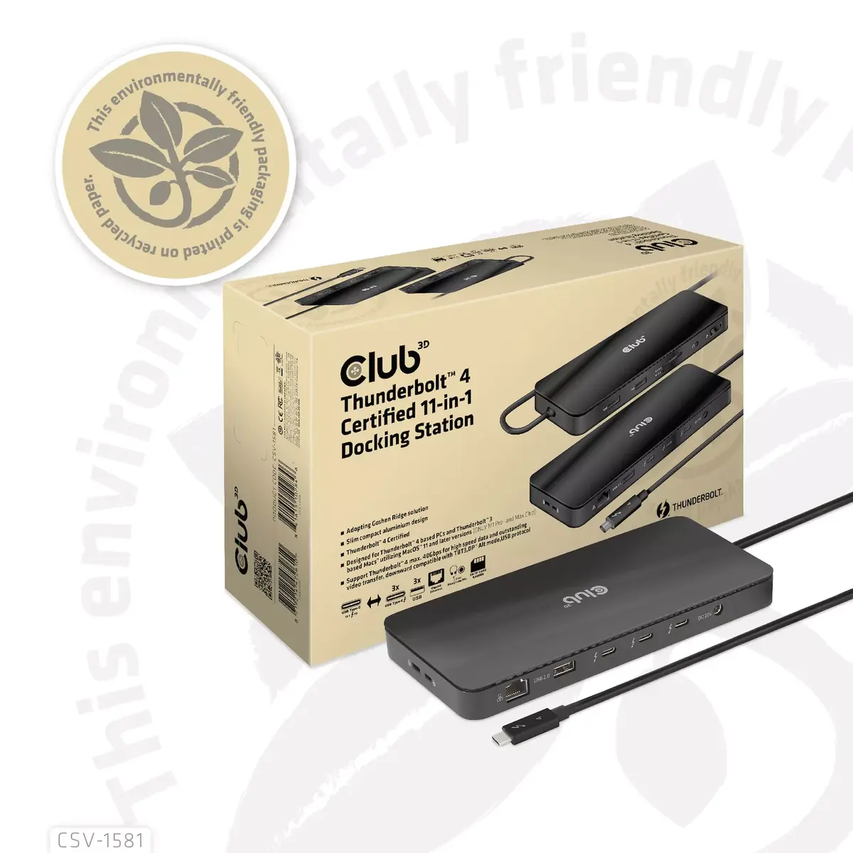 Док-станция CLUB3D Thunderbolt 4 Certified 11-in-1 Photo 16
