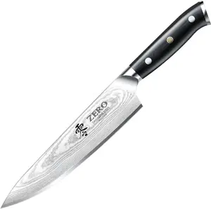 Нож шеф-повара Kozygear Premier 8 inch Super Steel — лезвие 20 см, цельнометаллический, кухонный