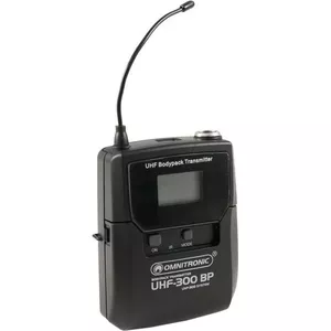 Bezvadu mikrofons Omnitronic UHF-300 klipša raidītājs 823–832 / 863–865 MHz