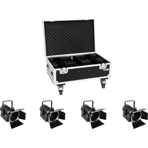 LED light set EUROLITE THA-40PC 4x with case, compact 4-unit lighting kit