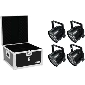 LED PAR-лампа EUROLITE PAR-56 QCL Short 4x с EPS-кейсом — 4-в-1 QCL светодиоды, форм-фактор PAR-56, укороченный корпус
