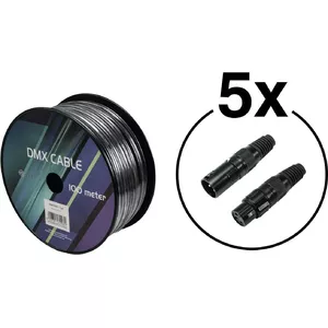Комплект DMX кабеля EUROLITE 20000429 — 2×0.22 мм² жилы, катушка 100 м