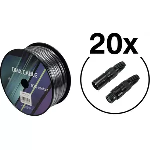 Набор DMX-кабелей EUROLITE 20000431 — 2 x 0,22 мм² жилы, длина 100 м