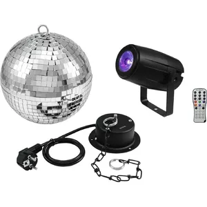 Набор зеркальных шаров EUROLITE 20 см с мотором и LED-прожектором PST-5 QCL