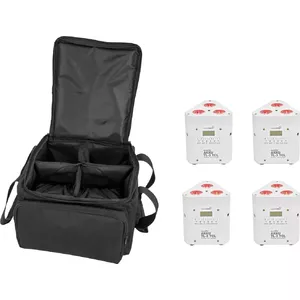 Lighting set EUROLITE 4x AKKU TL-3 TCL White with soft-bag, battery-powered TCL panels