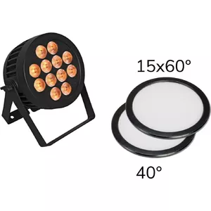 LED PAR Light EUROLITE 12x8W QCL 15x60° & 40° with 2 Diffuser Discs