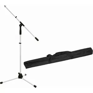 Стойка для микрофона Omnitronic MS-1W с бумом — белая