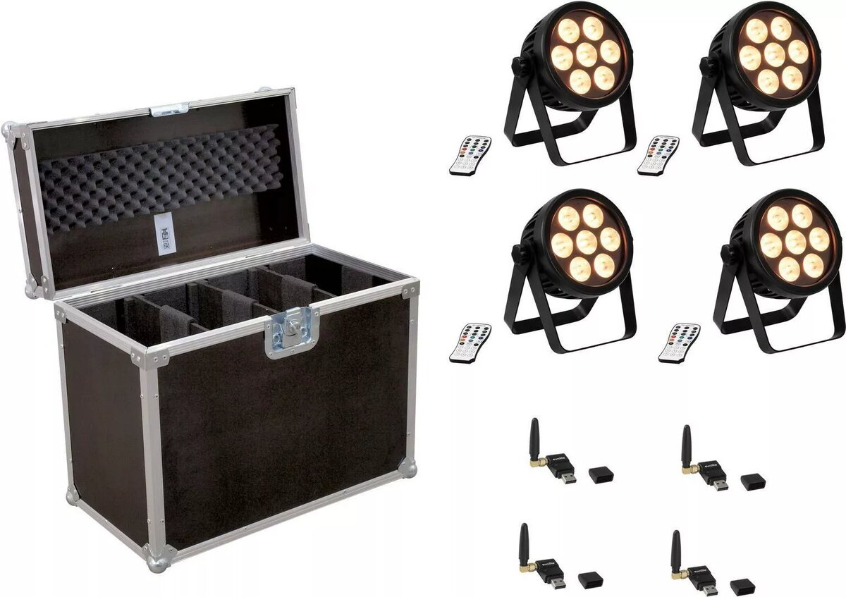 LED prožektors EUROLITE 4C-7 Silent Slim