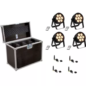 EUROLITE 7C-7 Silent Slim 4×7W RGBW LED набор Photo 1