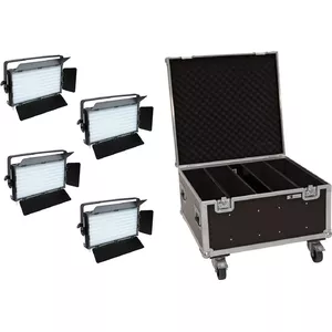 LED panel set EUROLITE PLL-480 CW/WW 4x with case — 4 units, tunable cool/warm white
