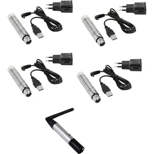 DMX wireless set EUROLITE QuickDMX Sender 1x + Battery Receivers 4x (MPN 20000901)