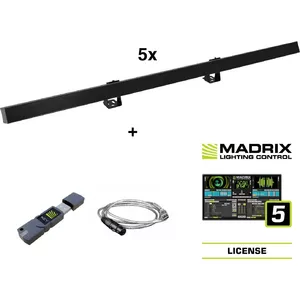EUROLITE 5x LED PR-100/32 Pixel DMX Rail Set + Madrix Software