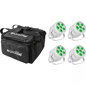LED Par Light EUROLITE Silent Par 6 QCL Floor 4x with Soft-Bag – floor QCL LED par, set of 4