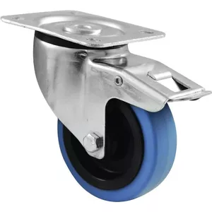 Колесо поворотное Roadinger 30004007 100 мм синее с тормозом