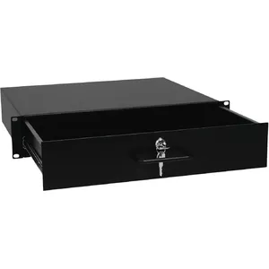 Rack drawer with lock Omnitronic 2U — model 30100952, front-mounted metal storage drawer for 19" racks