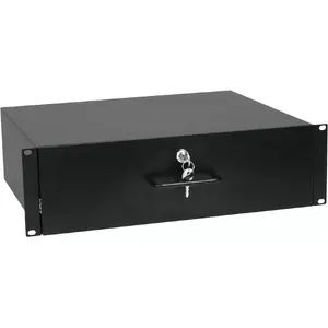 3U Rack Drawer with Lock Omnitronic 30100953 — rack-mounted storage drawer for 19" racks