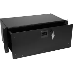 Rack drawer Omnitronic SN-4 4U with lock — 4U rack-mounted sliding drawer for equipment storage