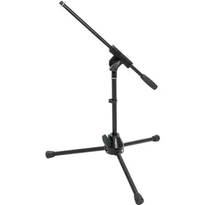Mikrofona statīvs Omnitronic AP-1 melns ar regulējamu augstumu, salokāma pamatne, 60005852