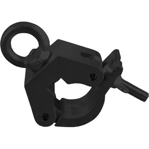 Clamp EUROLITE TPC-51S black with eyelet – mounting clamp for truss and fixtures