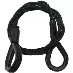 Steel cable EUROLITE 5801049B 600x3 mm black with thimble