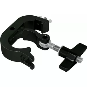 Safety quick-lock hook EUROLITE TH-250S black, compact rigging connector for truss and stage systems