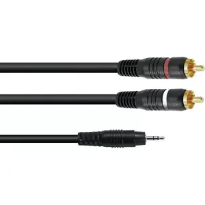 Audio adapter cable Omnitronic 3.5mm jack to 2×RCA, 6 m, model 30225148
