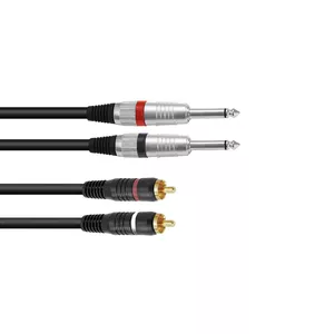 Аудиокабель Omnitronic 30225213 1.5м 2x6.35мм 2xRCA Черный