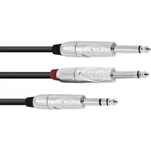 Audio adapter cable Omnitronic 3.5mm to 2×3.5mm, 3 m length