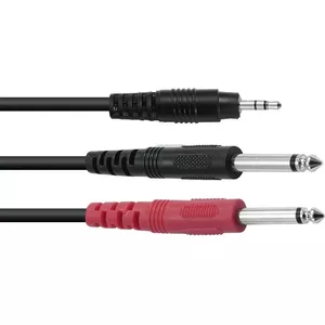 Adapter cable Omnitronic 3.5mm to 2×3.5mm, stereo splitter, 1.5 m