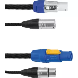 DMX kombinētais kabelis EUROLITE 30227780 P-Con uz 3‑pin XLR, 1,5 m