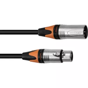 XLR cable PSSO 3‑pin, 3 m, black, Neutrik connectors