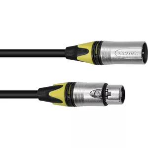 XLR cable PSSO 3-pin 20 m black with Neutrik connectors