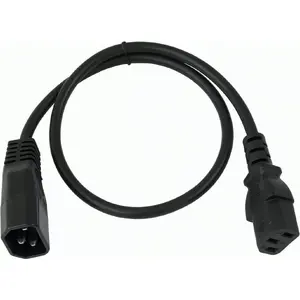 Power extension cable Omnitronic 30235103, 3-core 0.75 mm², 0.6 m, black