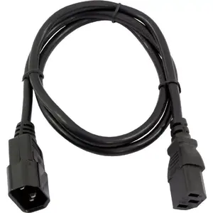 Power extension cable Omnitronic 30235104, 3×0.75 mm², 1 m, black