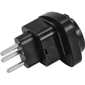 Power plug adapter Omnitronic 30236262 EU to CH 10A for connecting EU devices to Swiss outlets