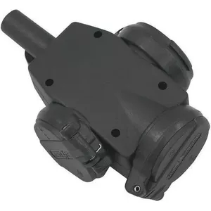 PSSO Schutzkontakt Kupplung 3-fach 30240100 — 3‑местная Schuko розетка‑соединитель, чёрная