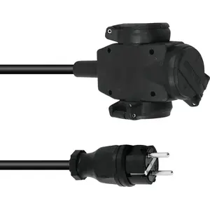 Удлинитель PSSO 30247012, 3‑местный, 5 м, 3×1.5 мм², чёрный
