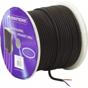 Omnitronic skaļruņu kabelis 2x1.5mm 50m melns